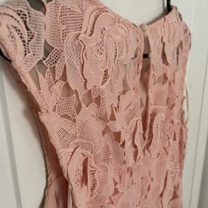 Pink floral mini dress